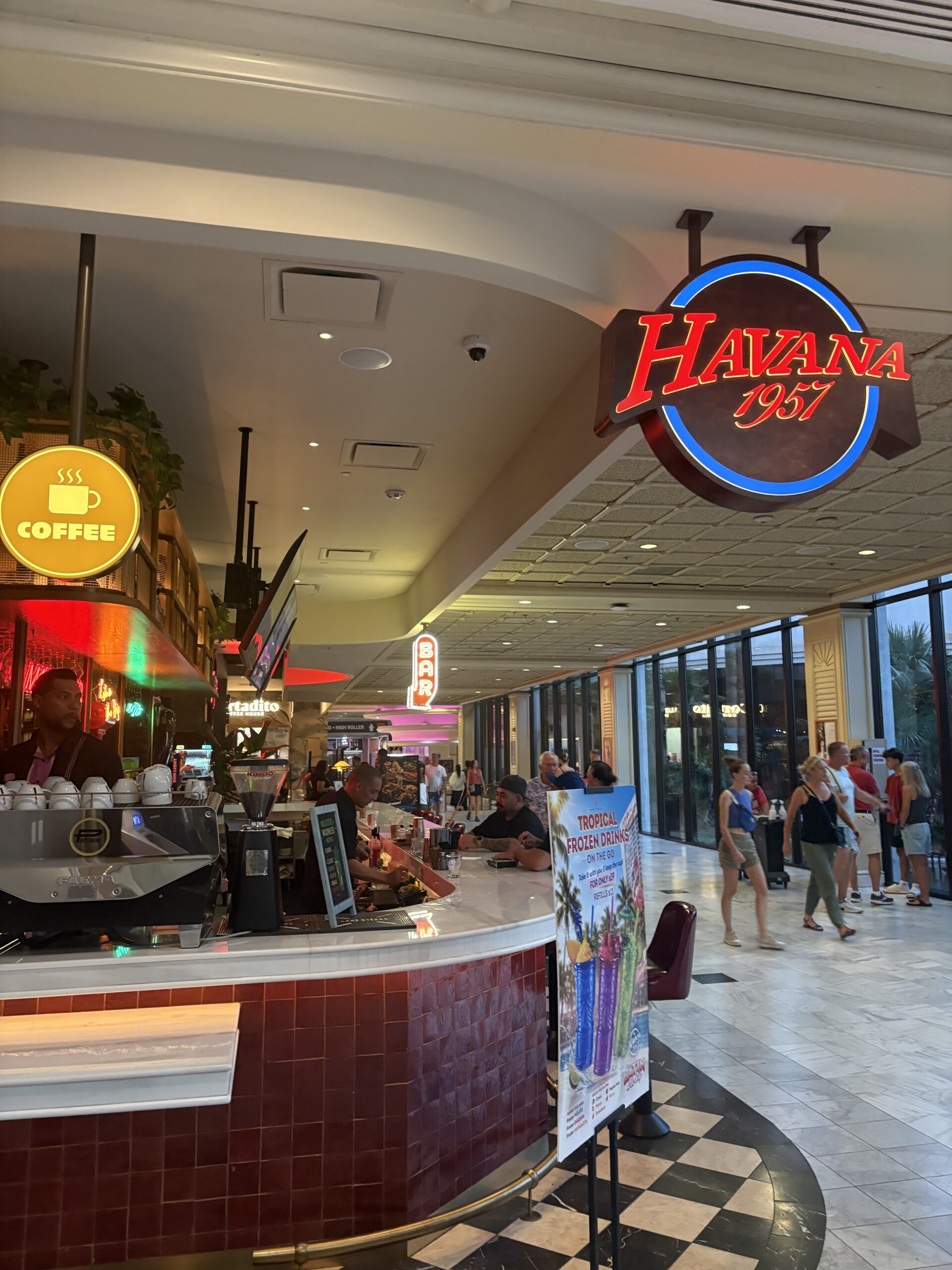 Havana 1957 coffee and cocktail bar inside Flamingo Las Vegas